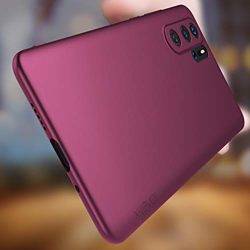 X-level Funda para Huawei P30 Pro, Carcasa para Huawei P30 Pro Suave TPU Gel Silicona Ultra Fina Anti-Arañazos y Protección a Bordes Funda Phone Case para Huawei P30 Pro - Vino Rojo