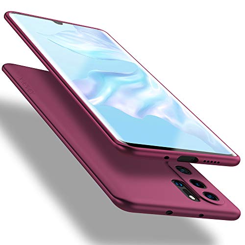 X-level Funda para Huawei P30 Pro, Carcasa para Huawei P30 Pro Suave TPU Gel Silicona Ultra Fina Anti-Arañazos y Protección a Bordes Funda Phone Case para Huawei P30 Pro - Vino Rojo