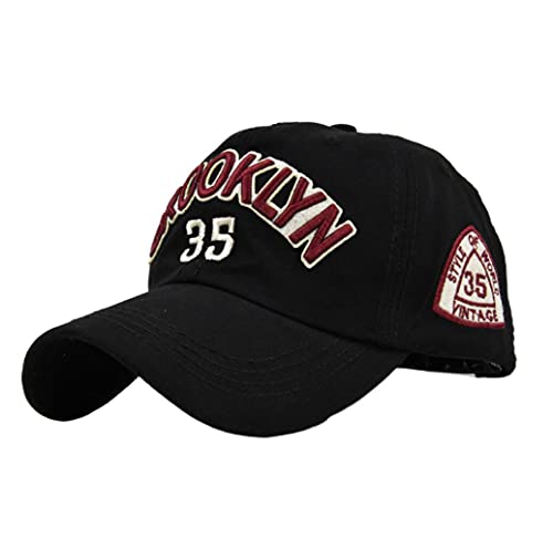 XibeiTrade Brooklyn New York - Gorra de béisbol de algodón para mujer y hombre, estilo informal, para deportes al aire libre, rosso, M