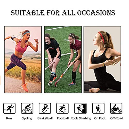 Xiuyer Diadema Deportiva Elásticas, 10 Piezas Antideslizante Bandas de Cabeza Deporte Cintas de Pelo para Mujeres y Hombres Fútbol Tenis Yoga Ejercicio(5 Colores)
