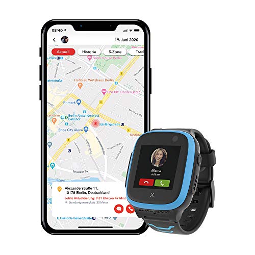 Xplora X5 NanoSIM Smartwatch para niños, sin SIM, 4G, Llamadas, Mensajes, Modo Escolar, función SOS, localización GPS, cámara, Azul