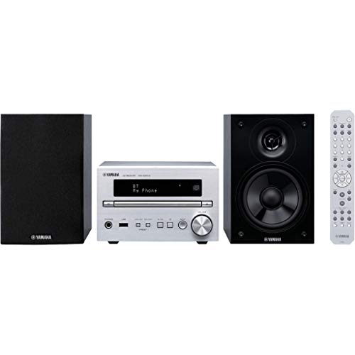 YAMAHA - Microcadena Mcr-B270D, Panel Frontal Aluminio, Bluetooth, Sintonizador Dab, Dab+, FM, Plata