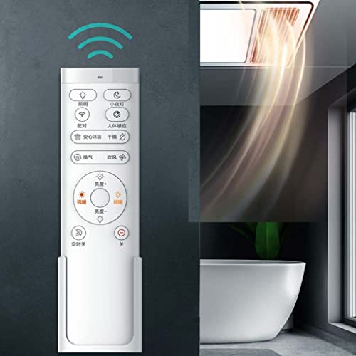 YCX PTC Smart Baño Lámpara De Techo Calentador Aire De Escape Aire Frío Secado Calefacción Multifuncional Ciclo De 360 ​​° Calefacción Baño Calefacción Rápida 2530w, con Control Remoto