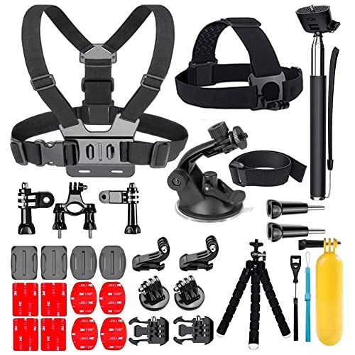 YEHOLDING 25-en-1 Accesorios para Gopro Kit de accesorios para cámara de acción para GoPro Hero 10 9 8 Max 7 6 5 4 3 SJ4000 y otras cámaras para el deporte