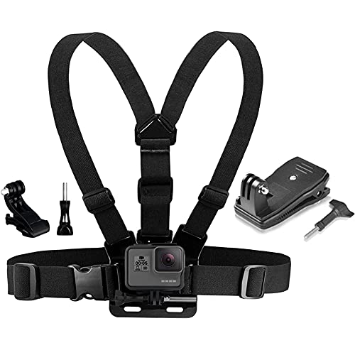 YHTSPORT Correa de arnés de montaje en el pecho compatible con GoPro y mochila de montaje de clip rápido, compatible con cámaras DJI Osmo Xiaomi Yi y otras cámaras