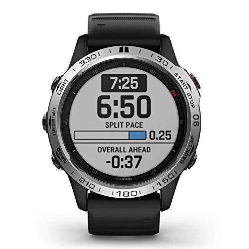 Yikamosi Acero Inoxidable Anillo Bisel Compatible con Garmin Fenix 6X/6X Pro Watch, Bezel Ring Adhesive Cover Protector Anti arañazos y colisiones para Garmin Watch Accessory(Silver-1)
