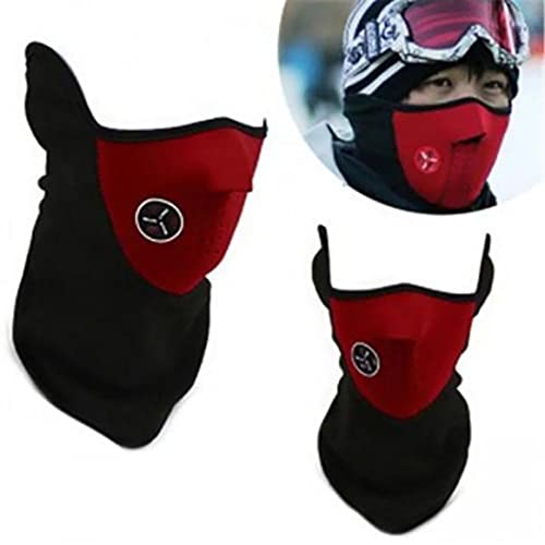 Yixikejiyouxian-A Máscara Facial Máscara Deportiva para Montar a Prueba de Viento Protección Facial Equipo para Montar en Motocicleta Suministros Máscara de Ciclismo - Rojo