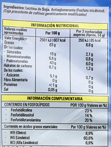YNSADIET LECITINA SOJA GRANULADA GMO BOLSA 600 gr
