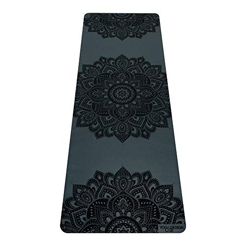 Yoga Design Lab | La alfombrilla de infinidad | con correa de transporte (Mandala Charcoal, 3 mm)