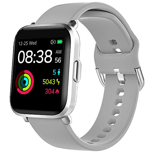 YONMIG Smartwatch, Reloj Inteligente Mujer Hombre con Oxigeno(SpO2), Pulsera Actividad Inteligente Impermeable 5ATM con Brújula Monitor de Sueño Contador Caloría Pulsómetros para Android y iOS
