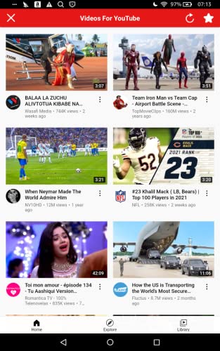 YouTube,Movies,NFL,NBA,MLB...