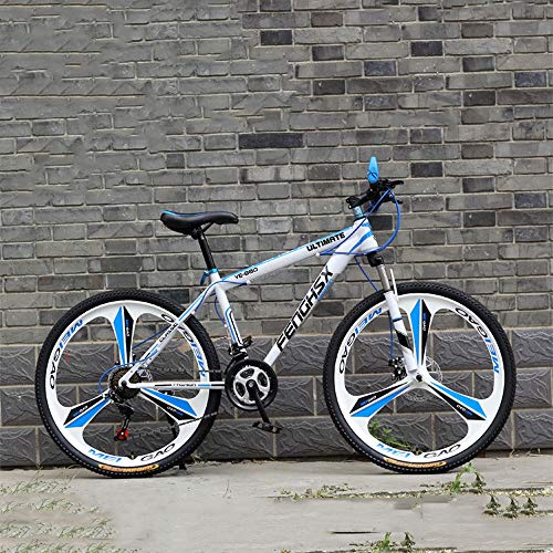 YXWJ Las bicicletas de montaña for adultos Niños 24/26 pulgadas de aluminio marco completo de suspensión 24/27-velocidad de bicicletas de montaña for adultos asiento ajustable de la bicicleta MTB Dirt