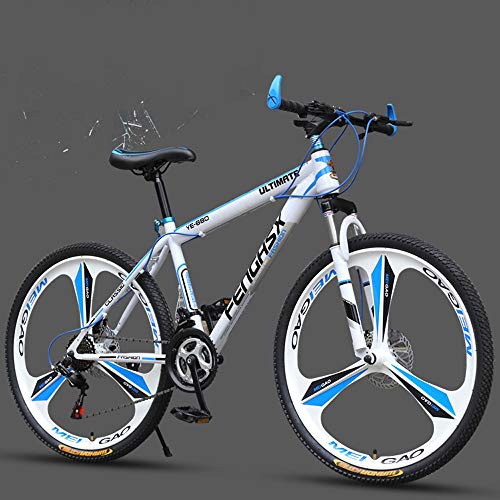 YXWJ Las bicicletas de montaña for adultos Niños 24/26 pulgadas de aluminio marco completo de suspensión 24/27-velocidad de bicicletas de montaña for adultos asiento ajustable de la bicicleta MTB Dirt