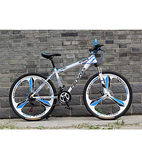 YXWJ Las bicicletas de montaña for adultos Niños 24/26 pulgadas de aluminio marco completo de suspensión 24/27-velocidad de bicicletas de montaña for adultos asiento ajustable de la bicicleta MTB Dirt