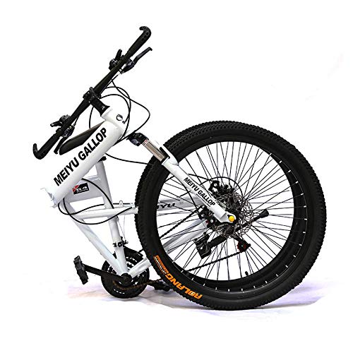 YXWJ MTB for Hombres Mujeres Bicicleta Carretera (24 velocidad, velocidad 27, 30 velocidad) Bicicletas de doble freno de disco de bicicletas plegables bastidor de suspensión y la suspensión de doble T