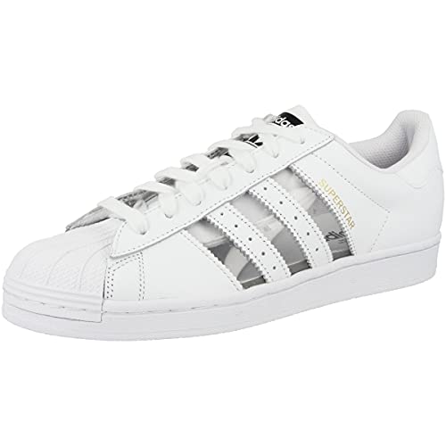 Zapatillas ADIDAS Superstar Mujer en piel blanca y transparente