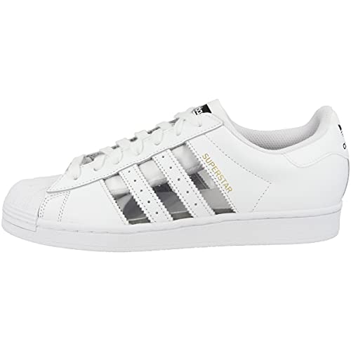 Zapatillas ADIDAS Superstar Mujer en piel blanca y transparente