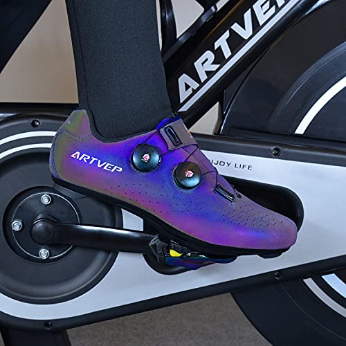 Zapatillas de Ciclismo para Hombre Zapatillas de Bicicleta de Carretera para Mujer compatibles con Look SPD SPD-SL Delta Cleats Zapatillas de Spinning para Interiores Exteriores Vistoso250