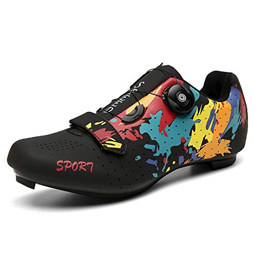 Zapatillas de Ciclismo para Hombres Mujer Zapatillas Ciclismo Carretera Zapatillas de Bicicleta de Carretera Antideslizantes Respirables Calzado de Ciclismo