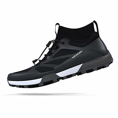 Zapatillas de montaña para Hombre SANDUGO MTB, aptas para 2 Tornillos SPD. Compatible con Shimano, Pedales Crankbrothers, Ligeras y cómodas, Zapatillas de Ciclismo Negras para Hombre