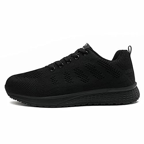 Zapatillas Deportivas Mujer Zapatos Casual Running Tenis Cómodas Ligeras Sneakers(Negro Completo, EU 39)