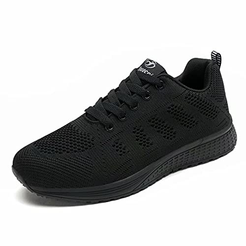 Zapatillas Deportivas Mujer Zapatos Casual Running Tenis Cómodas Ligeras Sneakers(Negro Completo, EU 39)