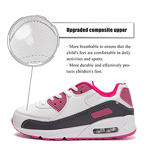 Zapatillas Niño Niña Zapatos Deporte Correr Deportivos Antideslizante Calzado Escuela Exterior Ligero Gimnasio Sneakers Transpirable 1-Rose EU 28