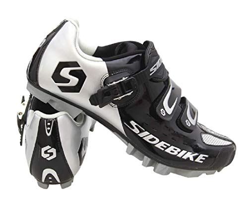 Zapatillas para ciclismo BTT, profesionales, transpirables, para hombre y mujer, compatibles con pedales SPD, Unisex adulto, Black Silver 001, 40 EU