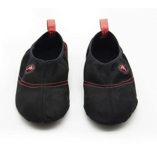 Zapatillas para Tatami. Calzado para la práctica de Artes Marciales, y Todos Aquellos Deportes Que se practican a pies Descalzos. (Negro y Rosa, Numeric_29)