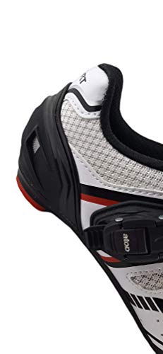 Zapatillas Smart de Ciclismo, para Ciclista, con Doble Cierre Rotativo - Color Blanco - Talla 42