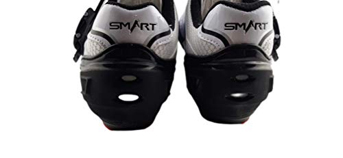 Zapatillas Smart de Ciclismo, para Ciclista, con Doble Cierre Rotativo - Color Blanco - Talla 42