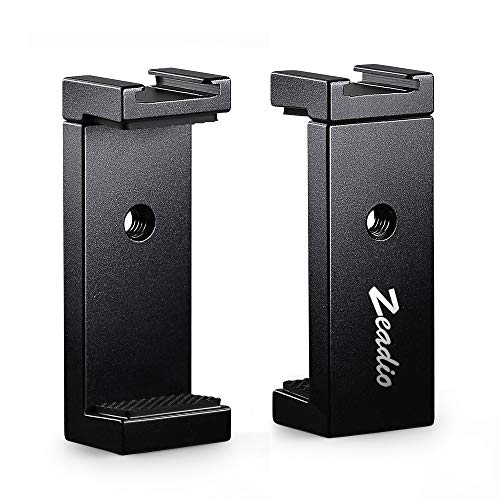 Zeadio Soporte para teléfono Inteligente de Metal con Soporte de Zapata, se Adapta a iPhone, Samsung, LG, Sony, Huawei, Nexus, Nokia, etc