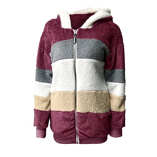 Zilosconcy Abrigo De Invierno Mujer Libre Suelta Tallas Grandes Caliente Jersey Cárdigan Otoño-Invierno Abrigo con Capucha Casual Suéter Abrigo de Algodón Outwear Hoodie