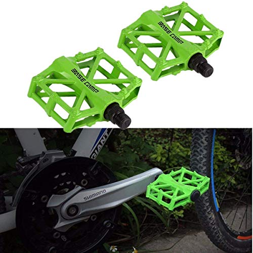 ZJchao Pedales para Bici BMX Bicicleta de montaña MTB Ciclismo de Carreras Ultraligero Pedal de aleación (Verde)