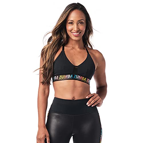 Zumba Bralette Mujer Fitness Workout Sujetador Deportivo Activo Sports Bra, Dance in Black, M Women's