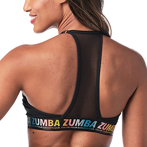 Zumba Bralette Mujer Fitness Workout Sujetador Deportivo Activo Sports Bra, Dance in Black, M Women's