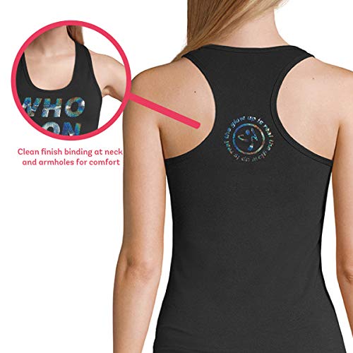 Zumba Camiseta sin mangas con estampado gráfico negro para mujer, Negrita a, X-Small