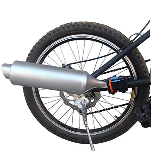 ZYCX123 Escape Moto Sistema de Sonido Bicicleta Turbo Tubo de Escape de la turbina de Ciclo de Ruidos de Plata del Efecto sonoro Accesorios Piezas de la Bici