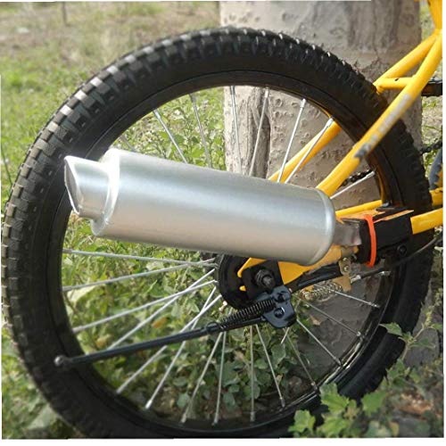 ZYCX123 Escape Moto Sistema de Sonido Bicicleta Turbo Tubo de Escape de la turbina de Ciclo de Ruidos de Plata del Efecto sonoro Accesorios Piezas de la Bici