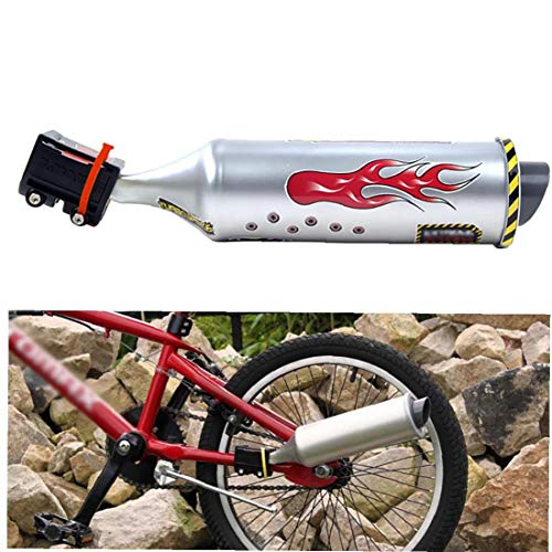 ZYCX123 Escape Moto Sistema de Sonido Bicicleta Turbo Tubo de Escape de la turbina de Ciclo de Ruidos de Plata del Efecto sonoro Accesorios Piezas de la Bici