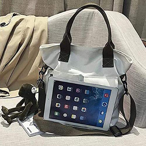 zyy Bolso De Las Mujeres, Bolso De Hombro Grande del Bolso De Las Mujeres Bolso Suave De Las Mujeres Pana Teléfono Sólido del Color del Hombro De Viajes Celular Bolsa,Blanco