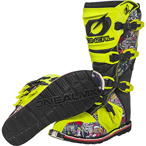 0329-010 - Oneal Rider EU Crank Motocross Boots 10/43 Multi (UK 9)