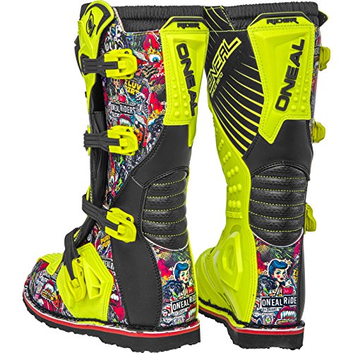 0329-010 - Oneal Rider EU Crank Motocross Boots 10/43 Multi (UK 9)