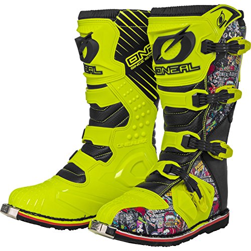 0329-010 - Oneal Rider EU Crank Motocross Boots 10/43 Multi (UK 9)