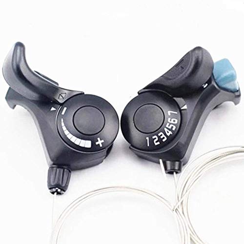 1 Par 21 Velocidad Bicicleta de Montaña Dividido Regulador Trigger Palanca de Cambios - Pulgar Mando de Cambios Palancas con Interior Cables 3x7 Velocidad por Shimano Tourney SL-TX30 MTB