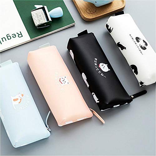 1 unidad/venta de gelatina vaca gato silicona lápices caso Kawaii Girl Lápices Bolsos Durable gran capacidad suministros escolares papelería, almacenamiento de papelería, 2