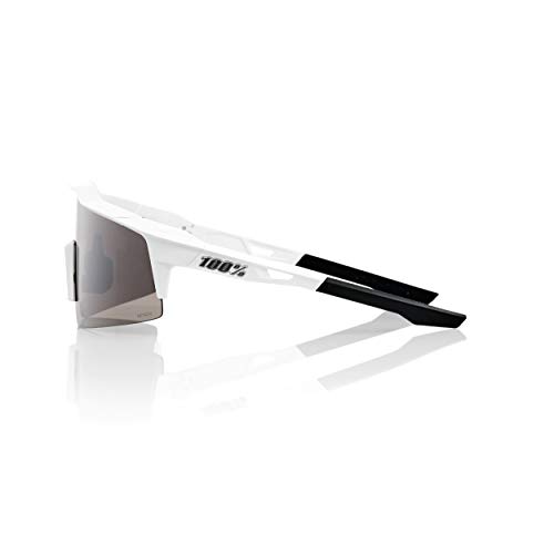 100% SPEEDCRAFT SL-Matte White-Hiper Silver Mirror Lens, Adultos Unisex, Multicolor, Estandar