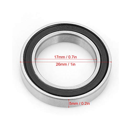 10Pcs 6803-2RS Rodamientos de Bolas 17mmx26mmx5mm Rodamientos Rígidos de Doble Sellado Rodamientos de Bolas de Acero de Alta Velocidad Para Equipos Industriales Micro Motores