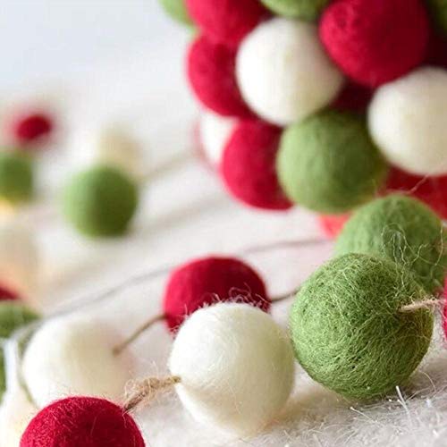 10pcs / lot 100% Wool Felt Balls - Bolas redondas de fieltro de lana Pompones Color mezclado al por mayor 15MM 20MM 30MM, Borgoña, 15MM