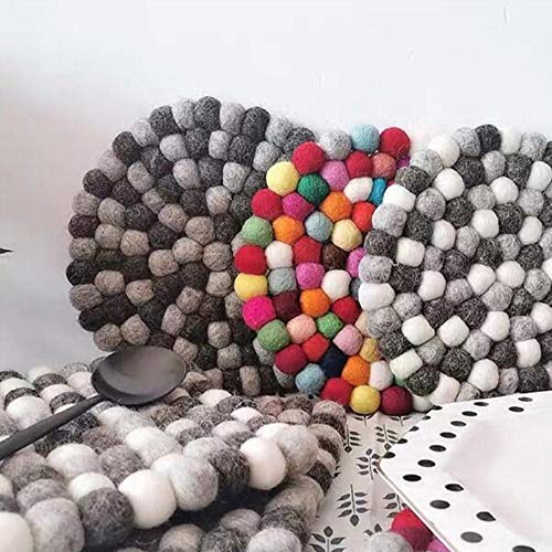 10pcs / lot 100% Wool Felt Balls - Bolas redondas de fieltro de lana Pompones Color mezclado al por mayor 15MM 20MM 30MM, Borgoña, 15MM